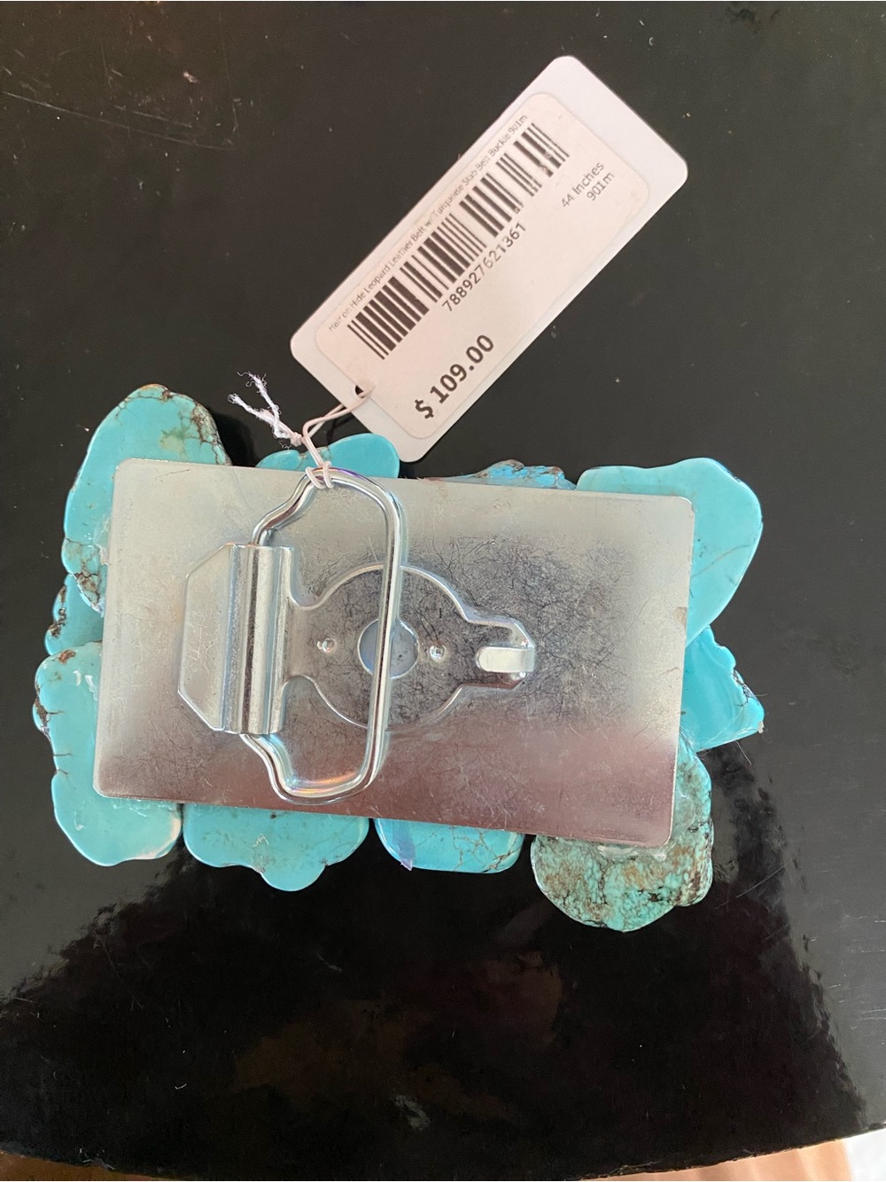 Authentic Real Turquoise Slab Belt Buckle. Never used with Tags. Men or women’s - Picture 3 of 10